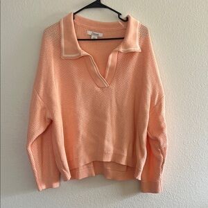 Natural Reflections Coral V-Neck Sweater
